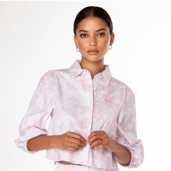 Tops - Pink Button-Up Blouse